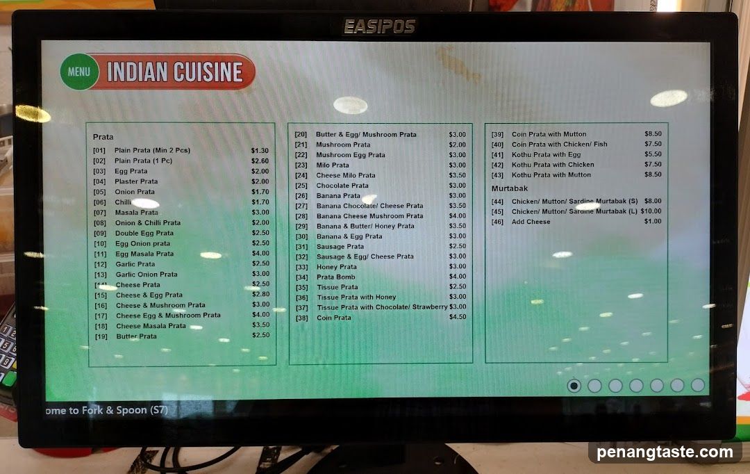 Indian Cuisine Menu Board