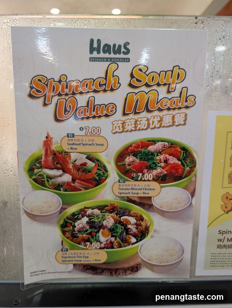 Spinach Soup Value Meals Promotion Poster