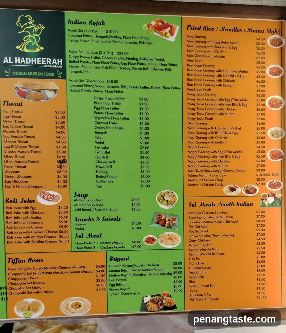 Al Hadheerah Restaurant Menu