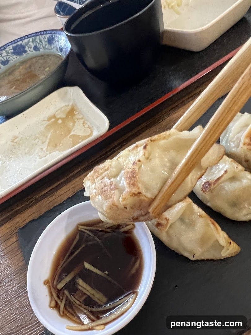 Dumplings with dipping sauce