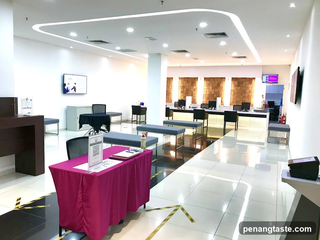 Interior of a modern business lobby