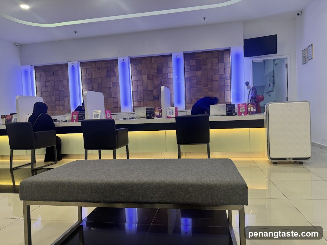 Interior of a service counter area