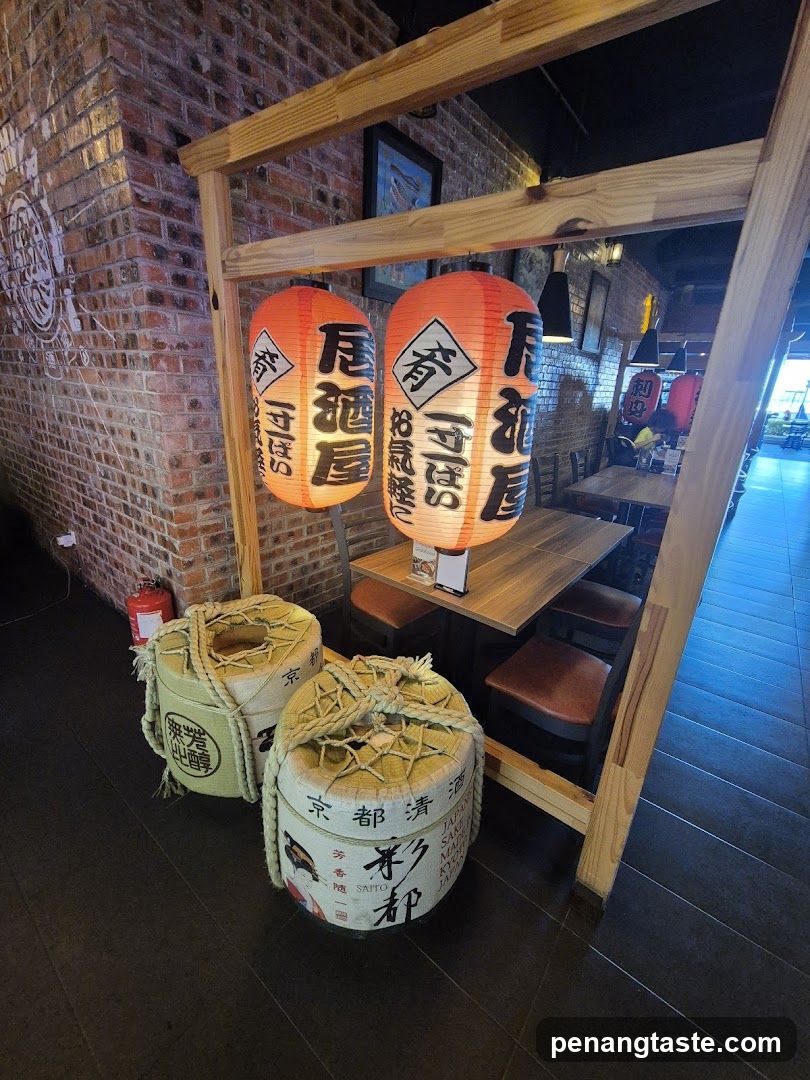Interior of Japanese-themed restaurant