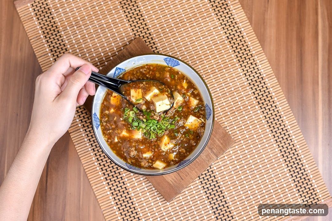 Tofu Soup with Spoon