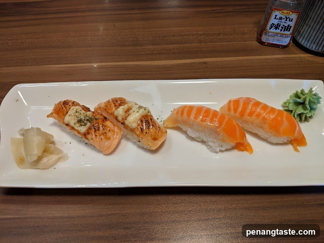 Sushi Plate on Wooden Table