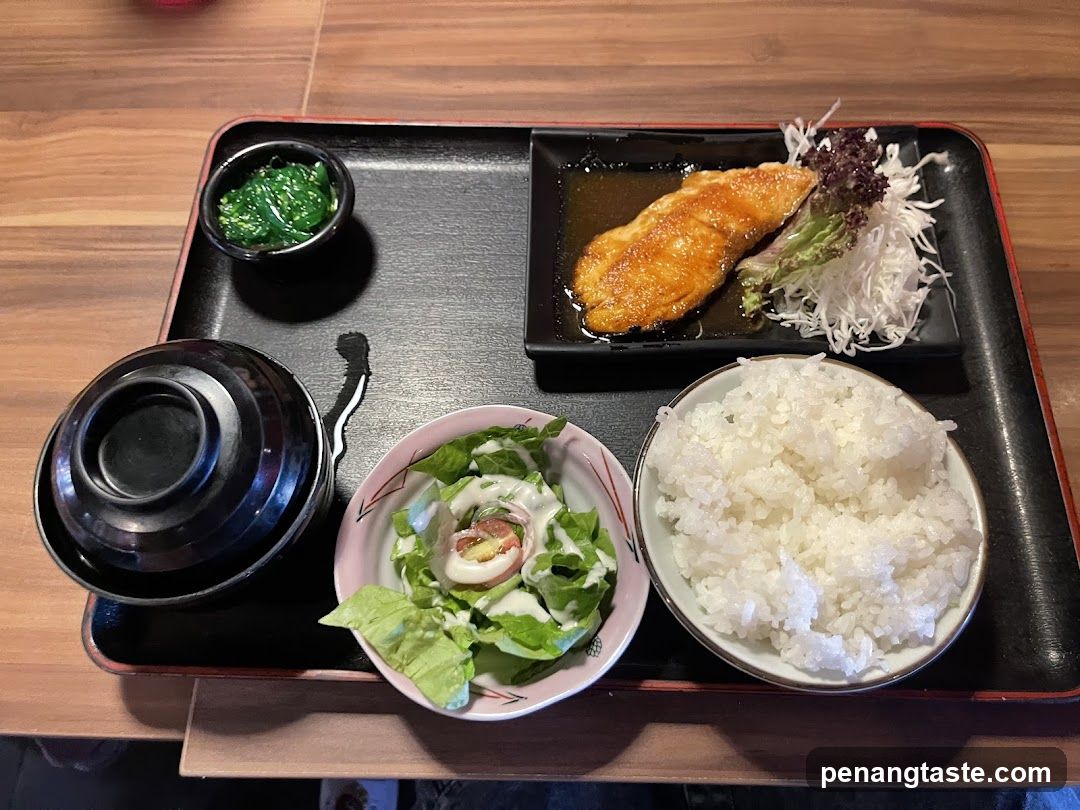 Meal served on tray