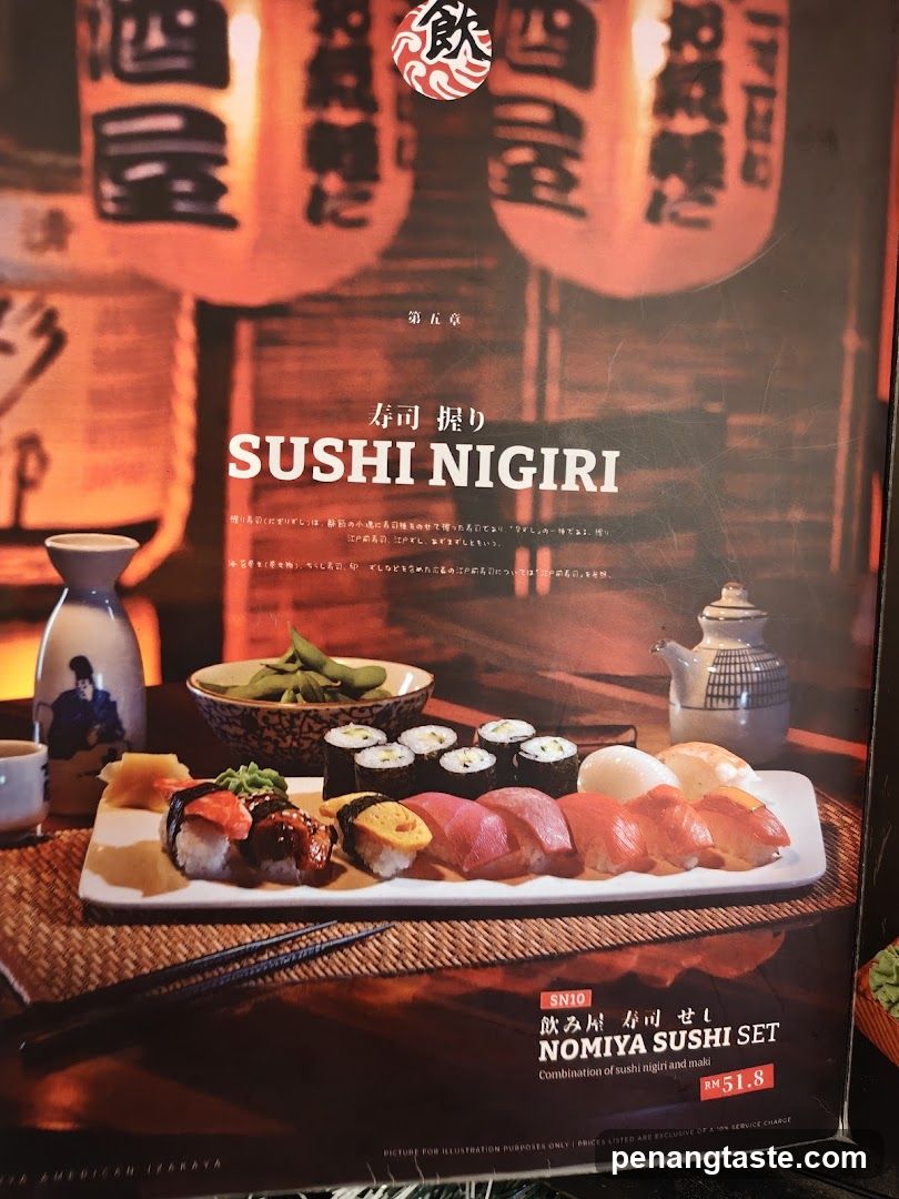 Sushi Nigiri Menu