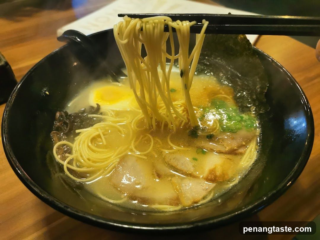 Ramen bowl with chopsticks
