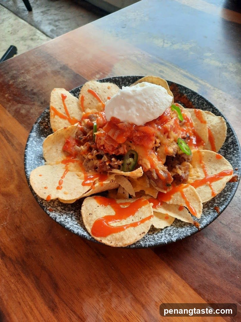 Nacho Plate on Wooden Table