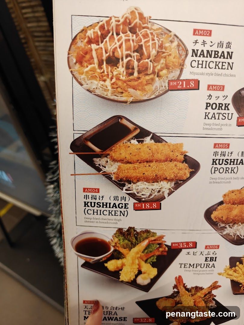 Japanese Fried Chicken and Skewer Menu