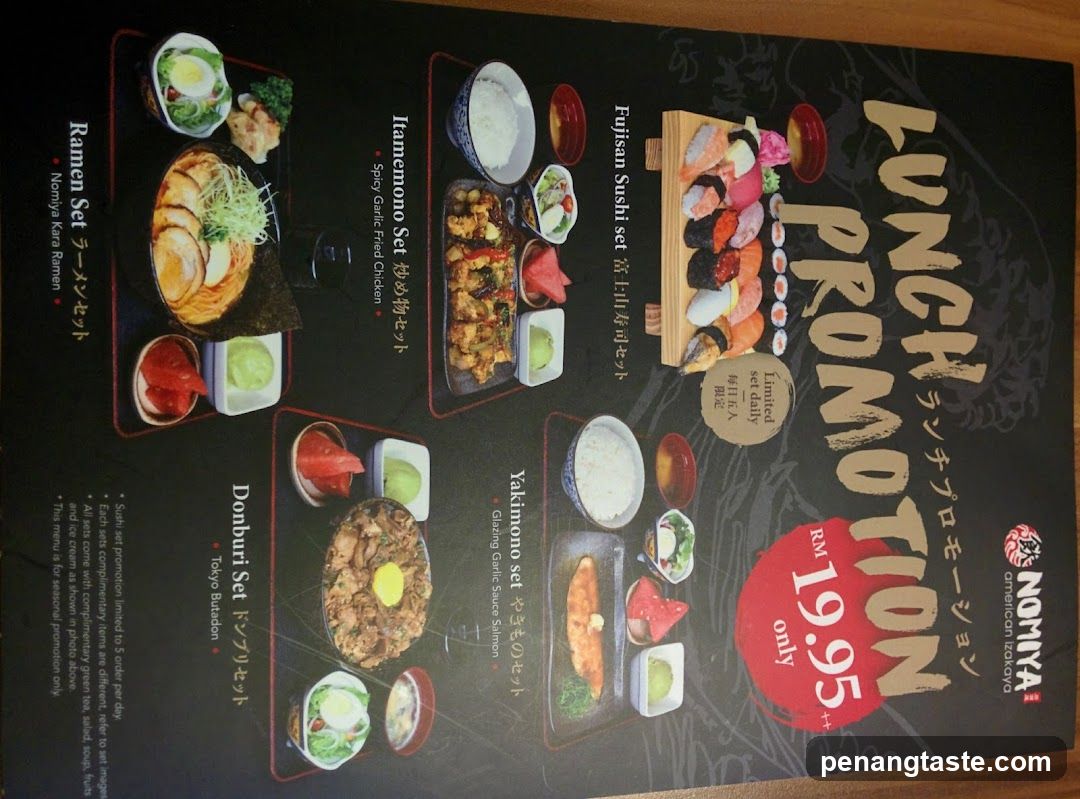 Lunch Promotion Menu