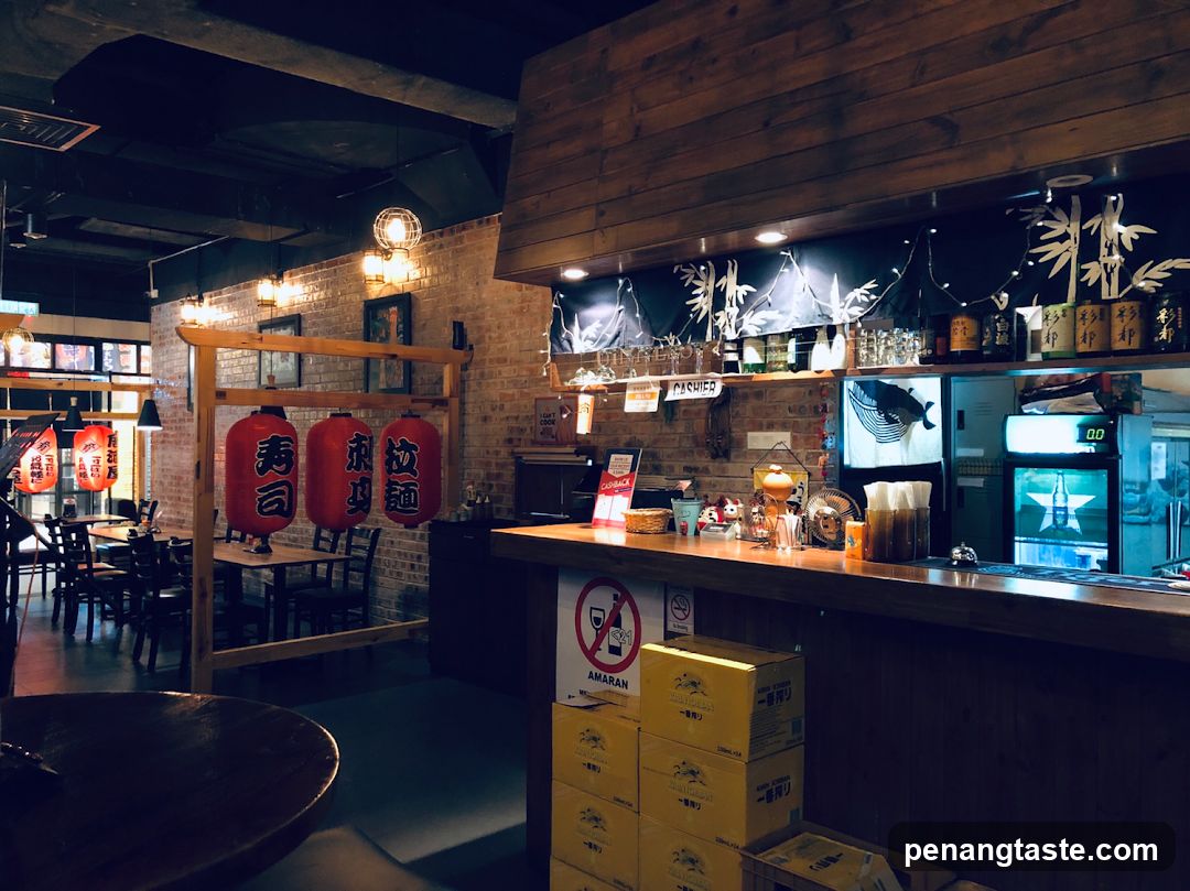 Interior of Japanese-style restaurant