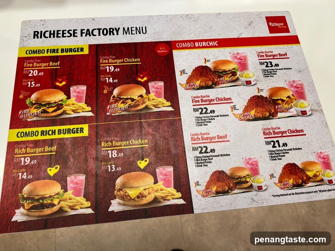 Richese Factory Menu