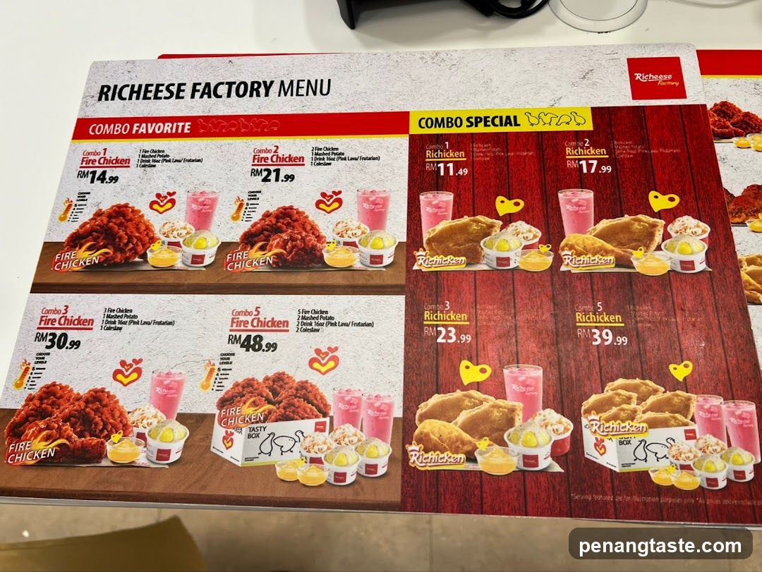 Richese Factory Menu