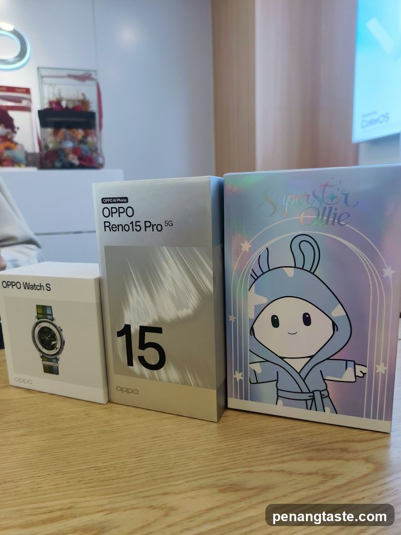 OPPO Product Boxes on Display