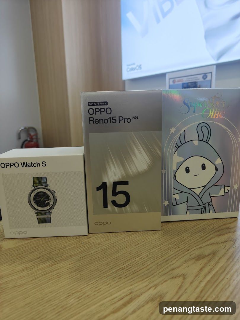 OPPO Product Boxes on Display
