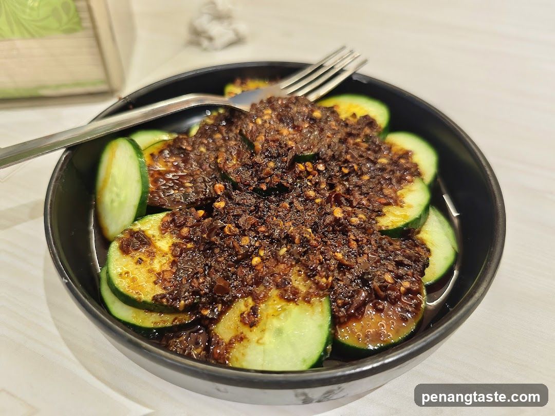 Cucumber dish with chili sauce