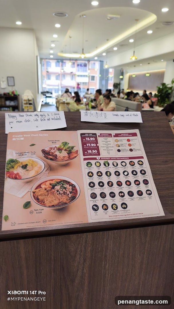 Restaurant Interior with Menu Display