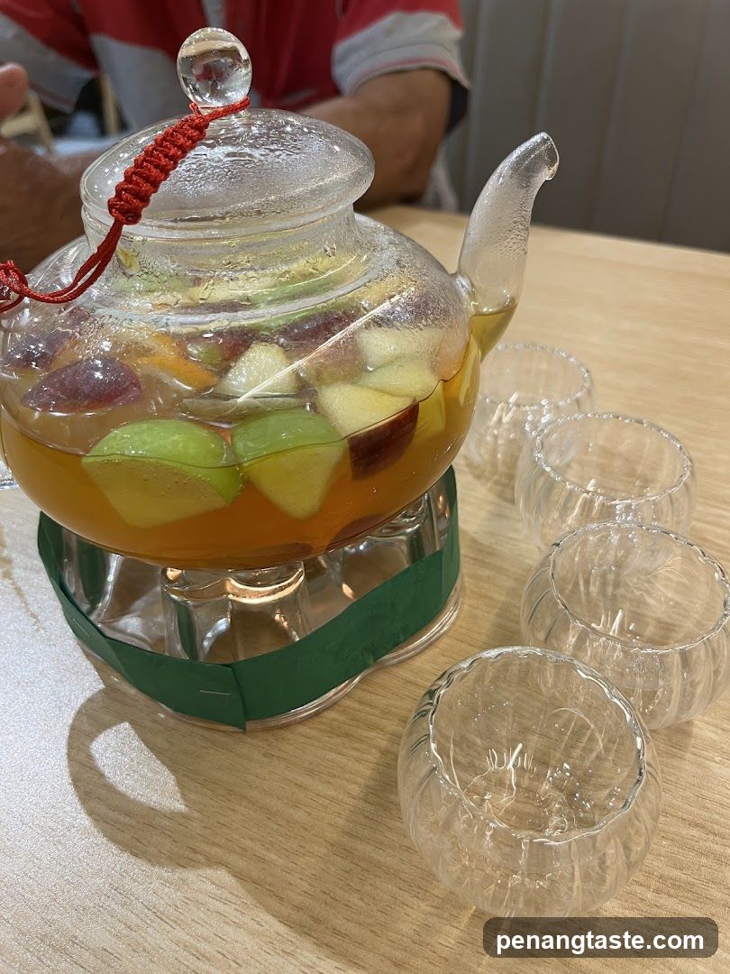 Teapot with fruit infusion