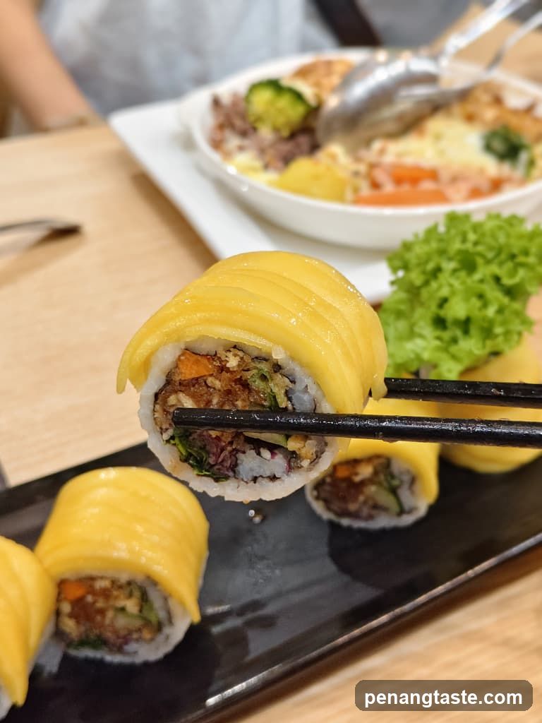 Sushi Roll with Mango Wrap