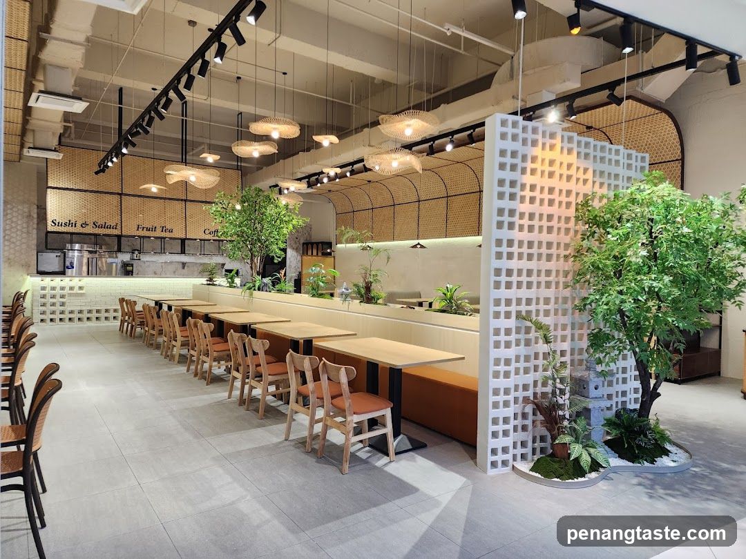 Interior of a modern dining space