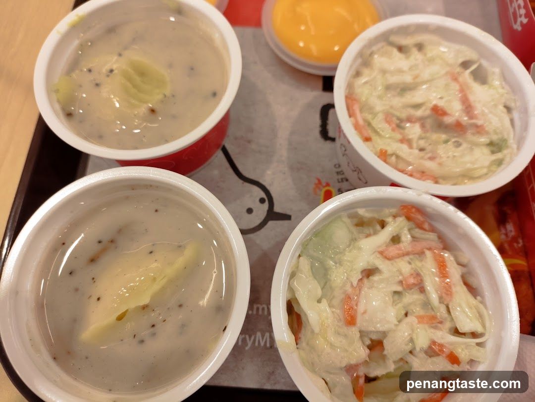 Food Items on Tray