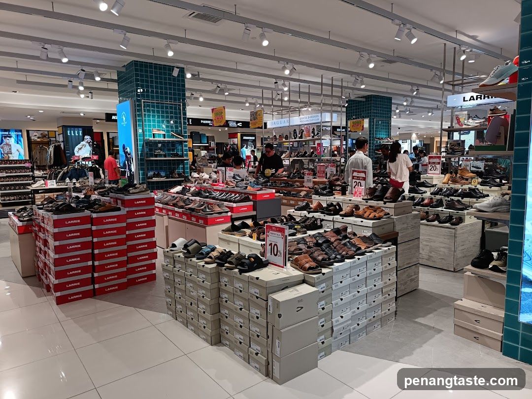 Interior of shoe store