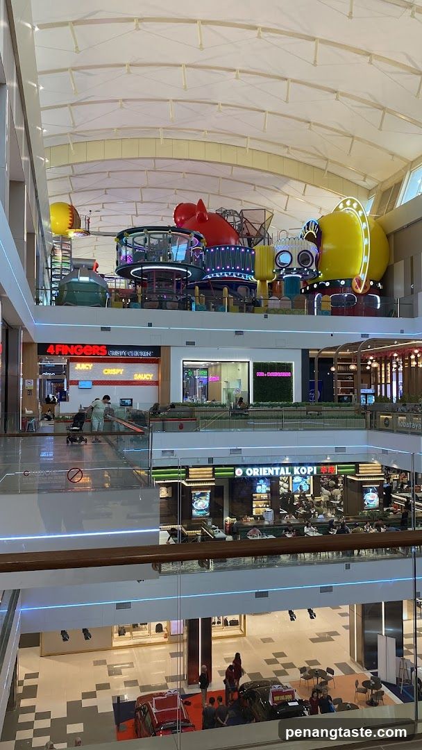Multi-level shopping mall interior