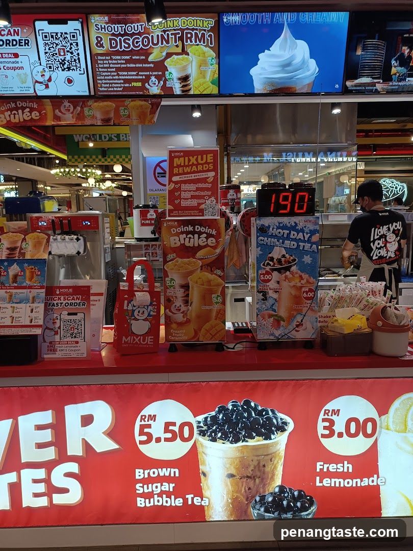 Bubble Tea Shop Counter Display