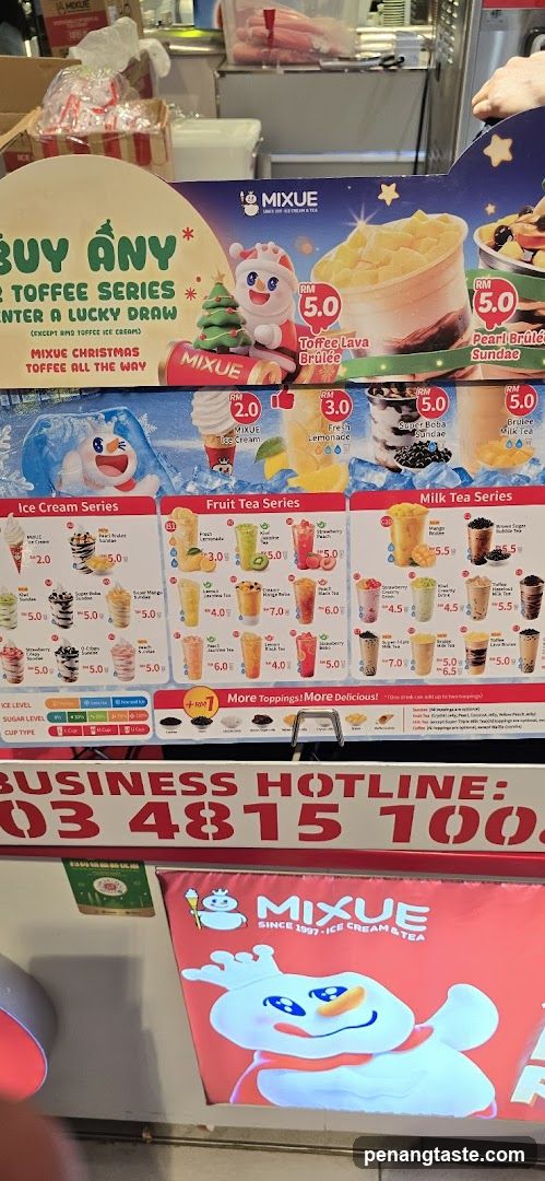 Mixue Ice Cream & Tea Menu Board