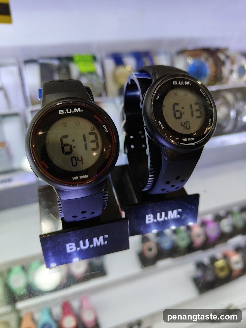 B.U.M. Digital Watches Display