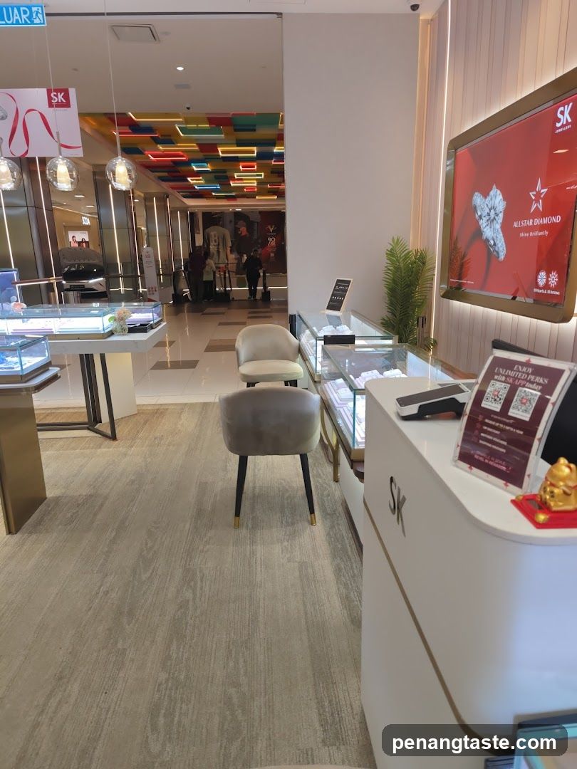 Interior of a jewelry store