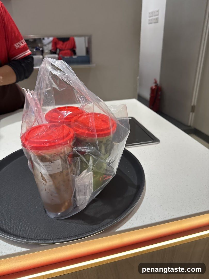 Counter with beverages
