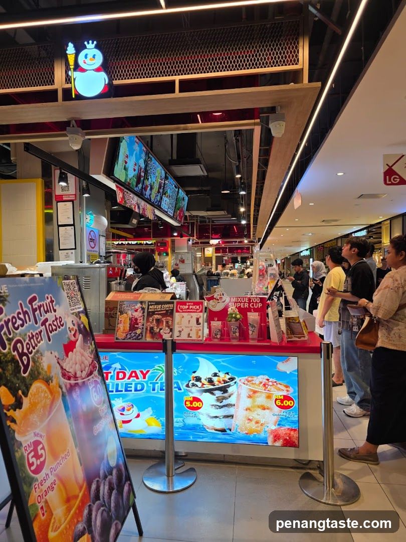 Food Court Interior with Drink Counter