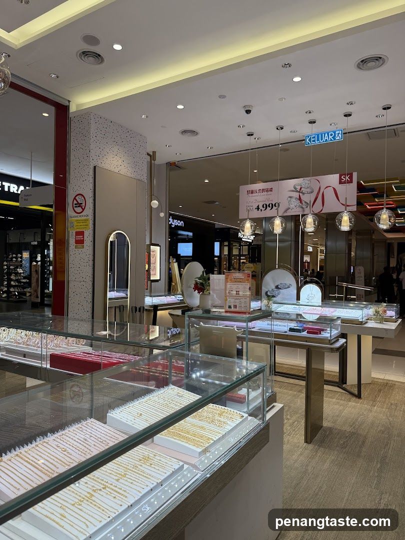 Interior of a jewelry store