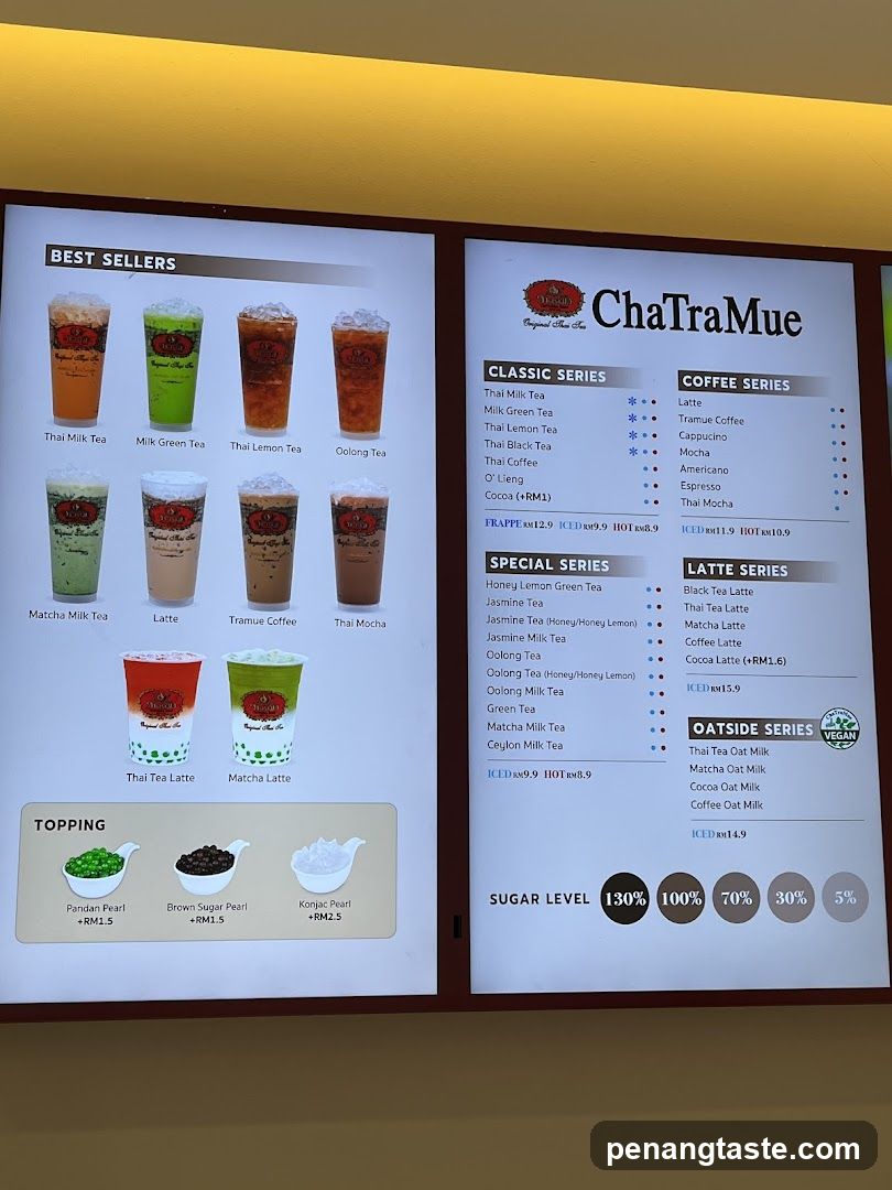 ChaTraMue Menu Board
