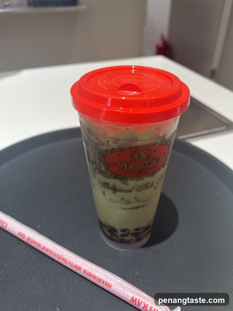 Boba Tea Cup on Tray