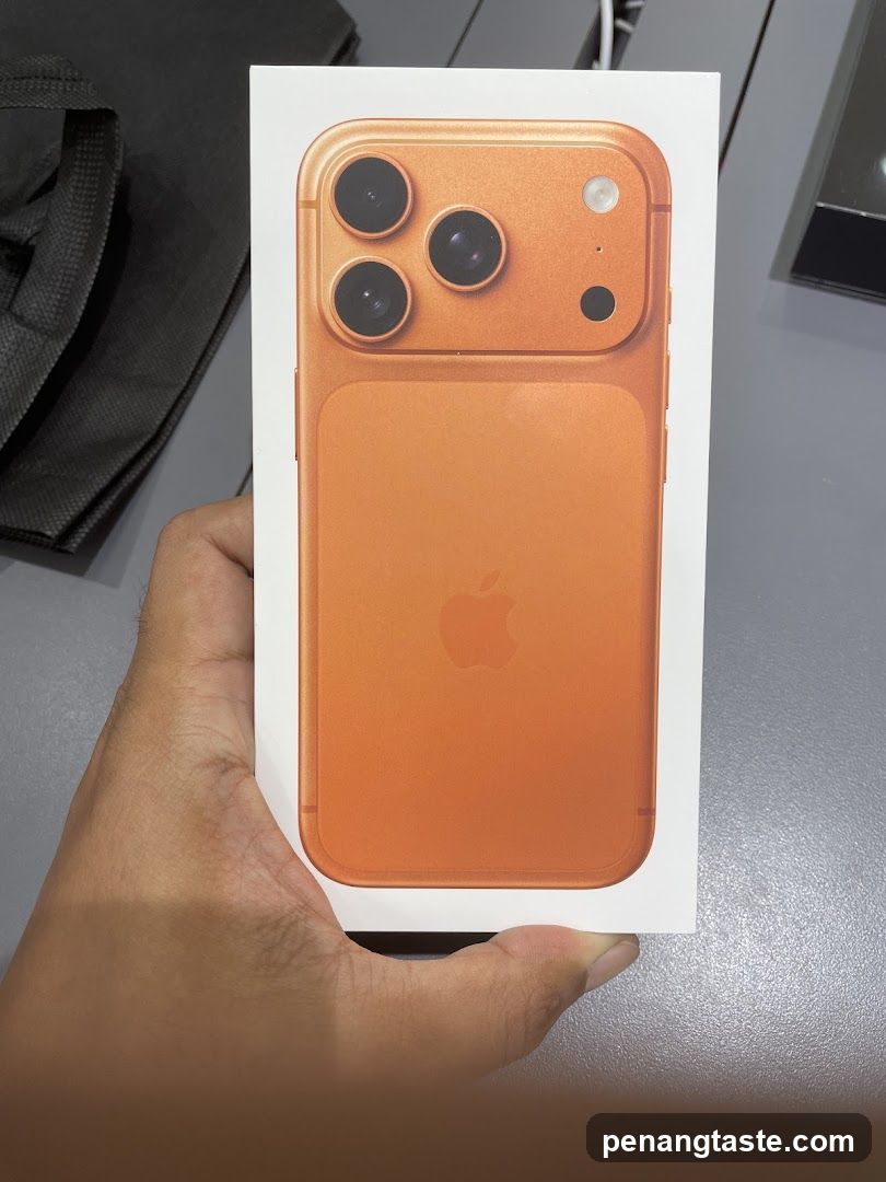 iPhone Box Held in Hand