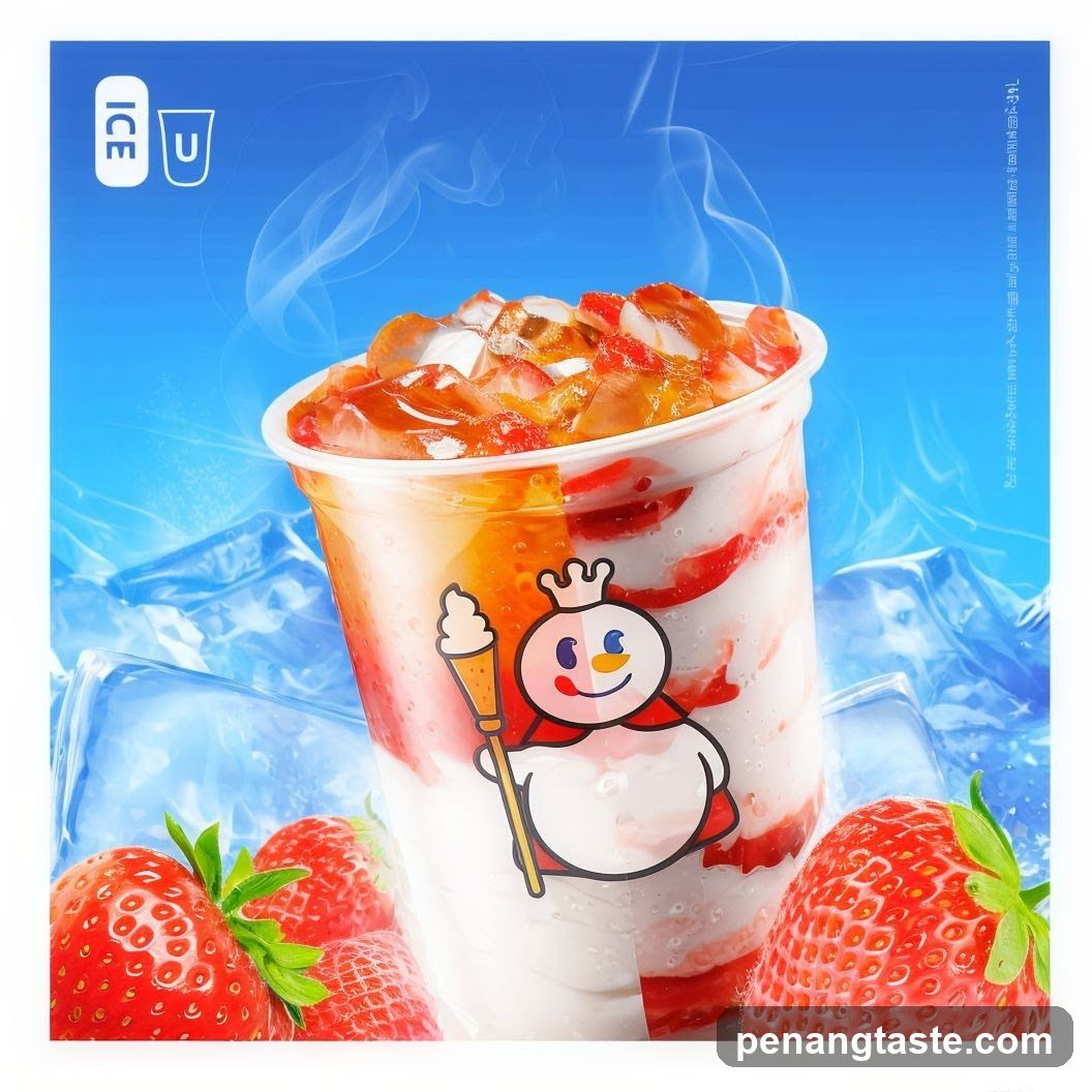 ICE U Strawberry Drink Advertisement