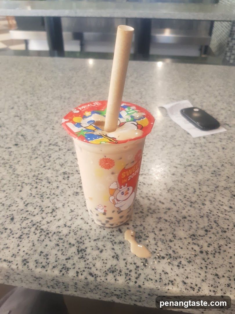 Boba Tea Cup on Counter