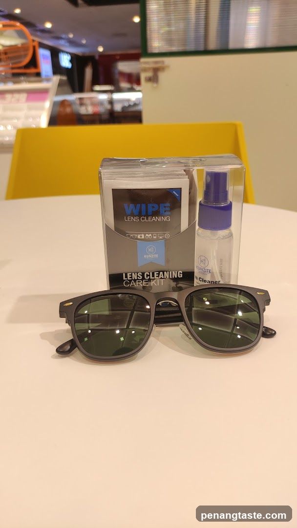 Lens Cleaning Kit and Sunglasses Display