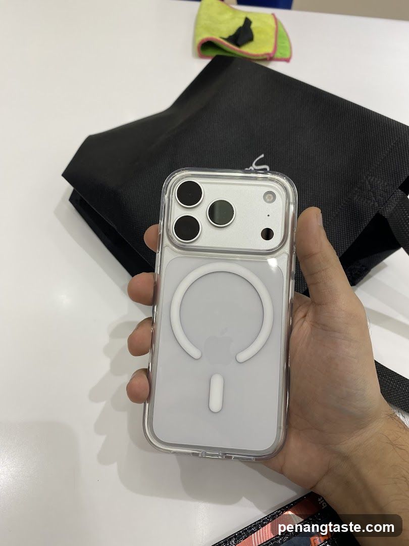 Hand Holding iPhone with Case