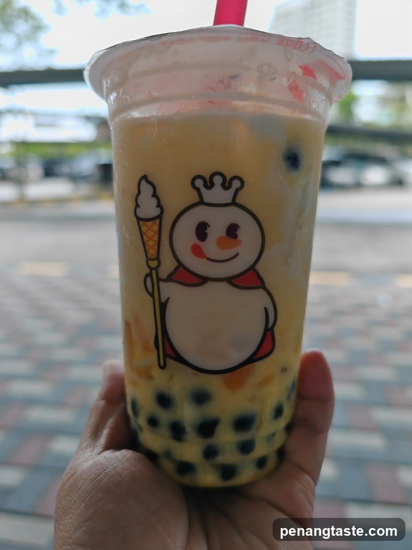 Boba Tea Cup Held in Hand