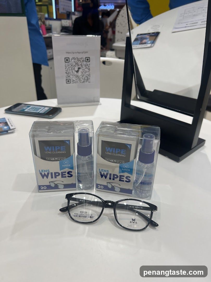 Eyewear and Cleaning Products Display