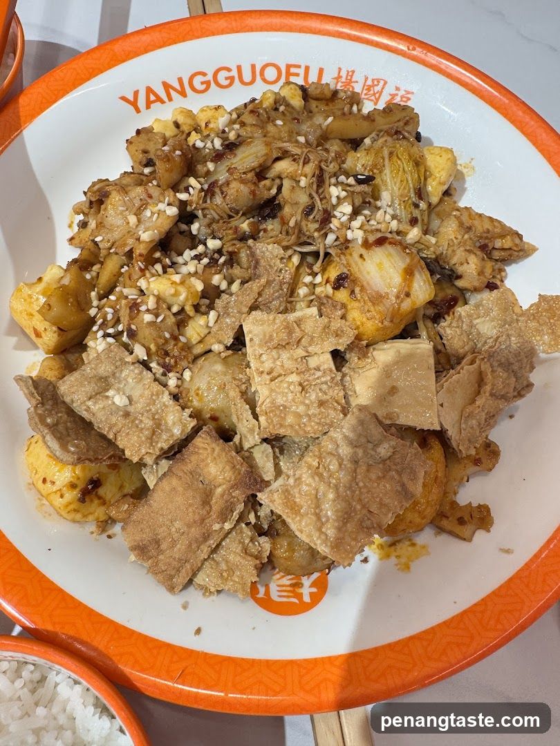 Food dish on branded plate
