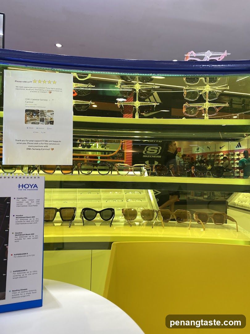 Sunglasses Display Area