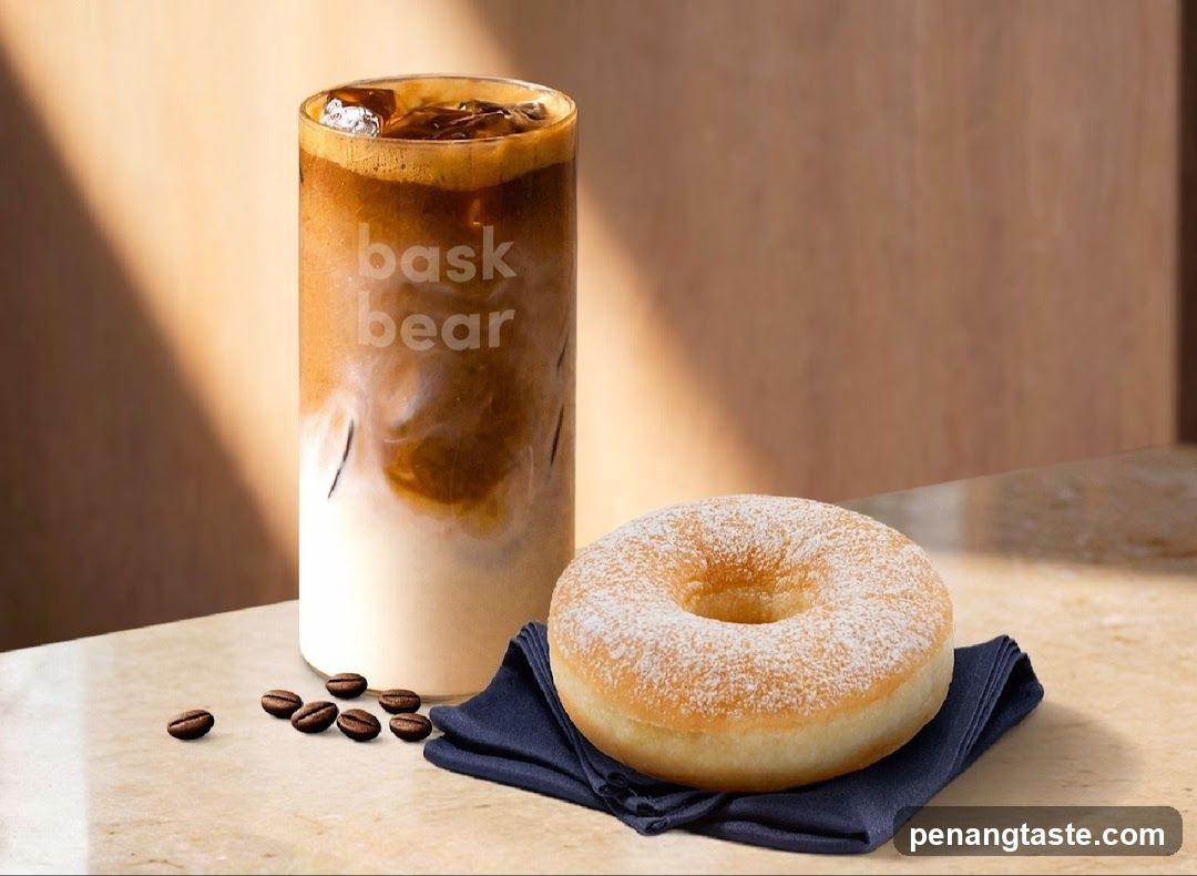 Bask Bear Iced Coffee and Donut