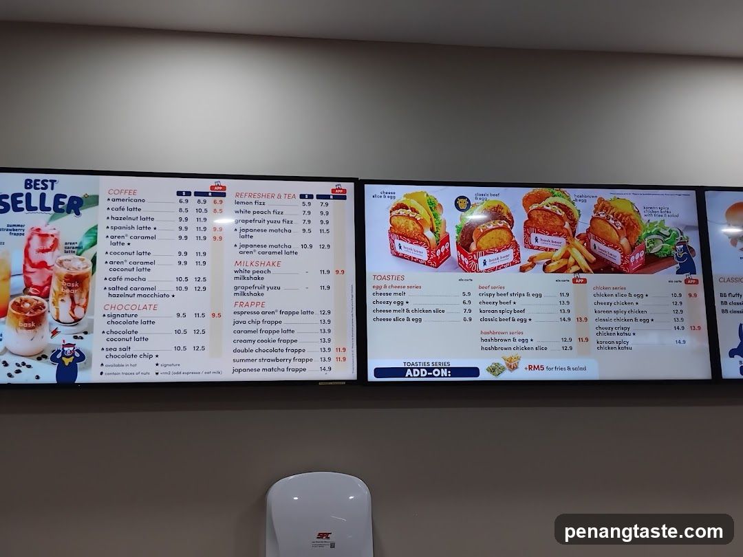 Restaurant Menu Display
