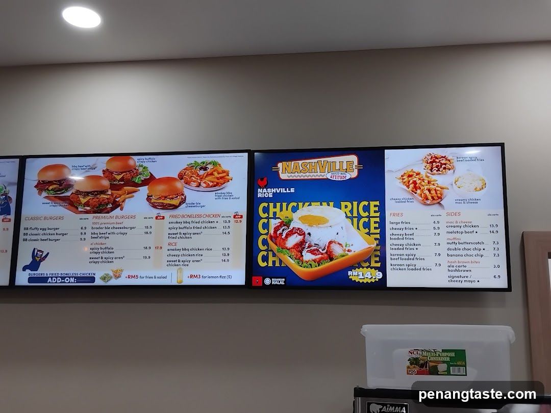 Nashville Rice Menu Display