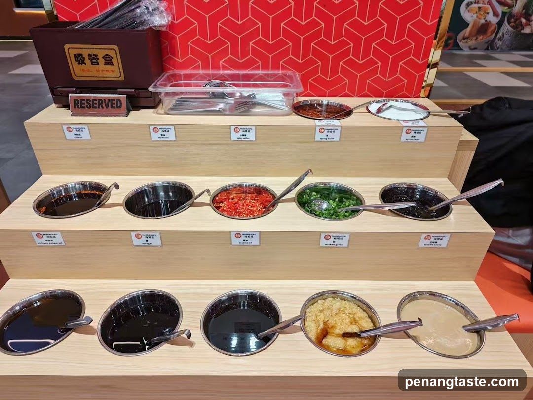 Restaurant Interior Condiment Station